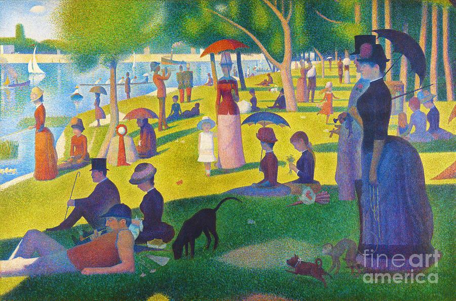 George Seurat - A Sunday Afternoon on the Island of La Grande Jatte Painting by Alexandra Arts