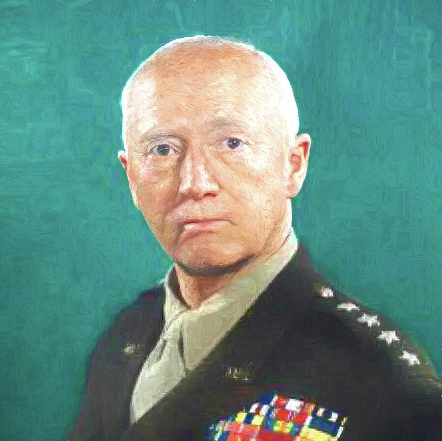 Portrait Painting - George Smith Patton Jr. Painting by John Straton