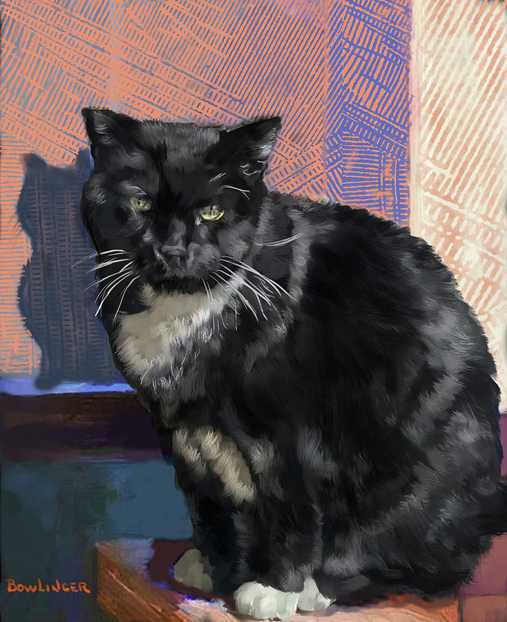 George the Cat Digital Art by Scott Bowlinger
