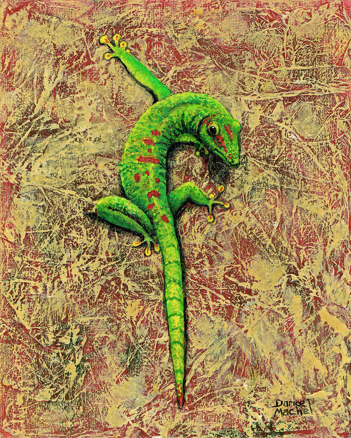 George The Gecko Painting by Darice Machel McGuire