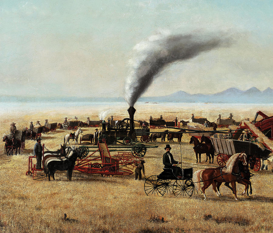 George W. Hoag's Record Wheat Harvest, Detail No.1 Painting by