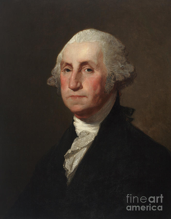 George Washington, 1819 by Gilbert Stuart Painting by Gilbert Stuart