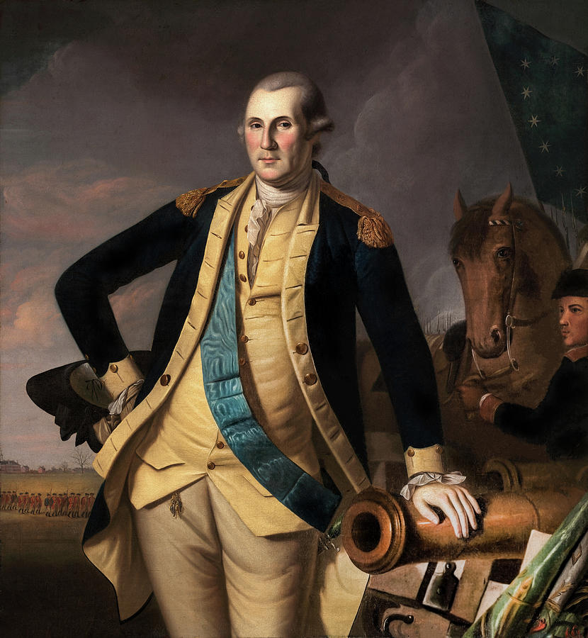 George Washington at the Battle of Princeton by Charles Willson Peale Photograph by Carlos Diaz