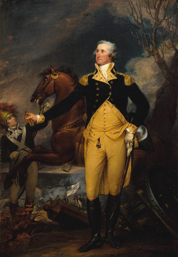 George Washington before the Battle of Trenton Drawing by John Trumbull ...