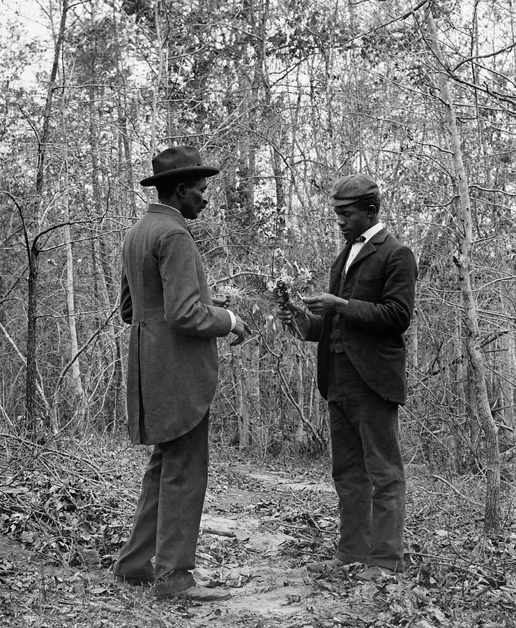 Black And White Photograph - George Washington Carver and Student c.1900 by Clifton Johnson