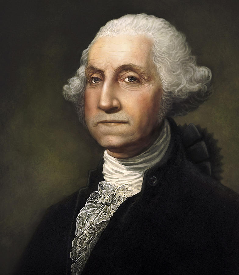 George Washington Digitally Generated Portrait Photograph by Joecicak