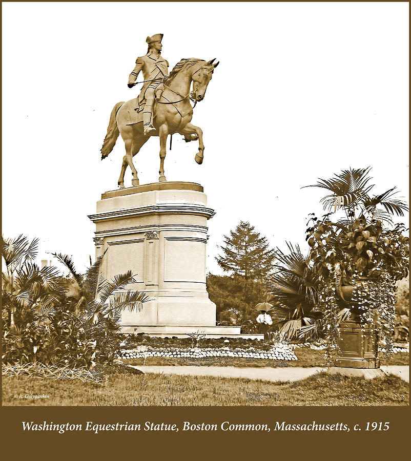 George Washington Equestrian Statue, Boston Common, Massachusett Photograph by A Macarthur Gurmankin