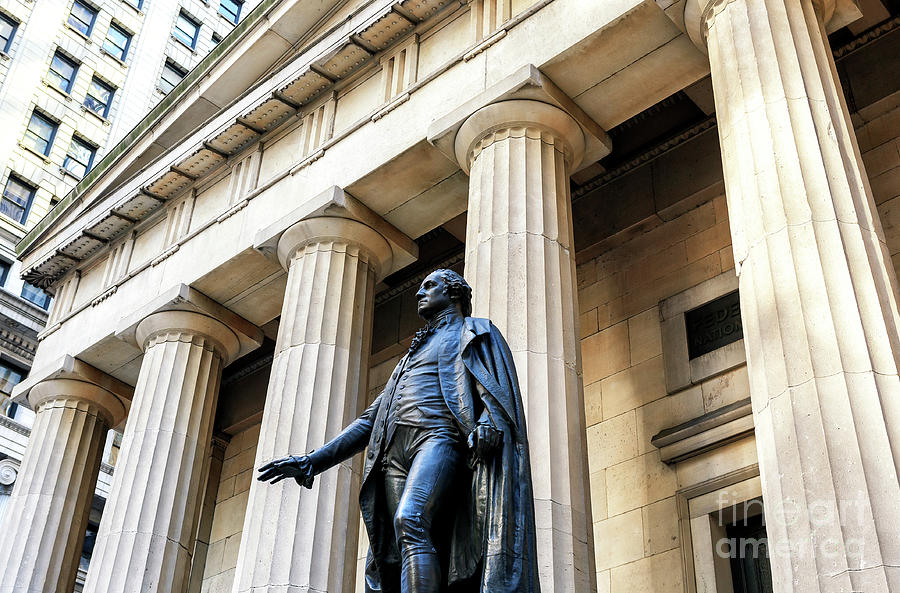 George Washington on Wall Street in New York City Photograph by John Rizzuto