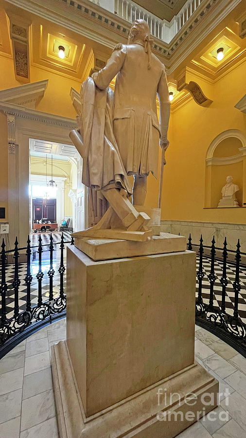 George Washington Sculpture in Virginia State Capitol 3268 Photograph by Jack Schultz