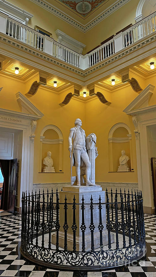 George Washington Sculpture in Virginia State Capitol 3272 Photograph by Jack Schultz