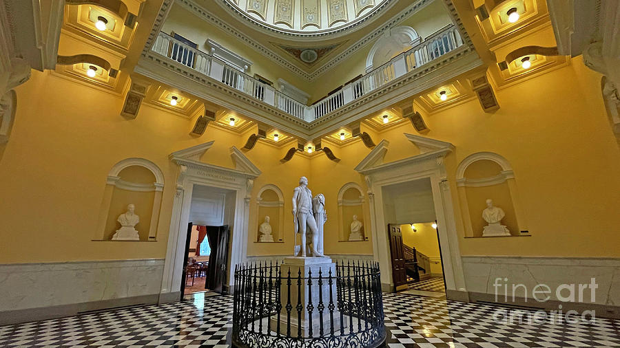 George Washington Sculpture in Virginia State Capitol 3273 Photograph by Jack Schultz