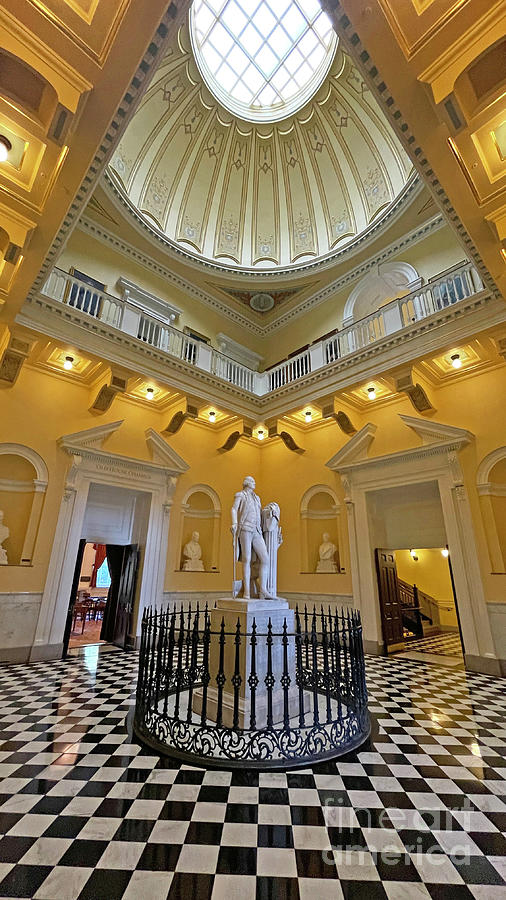 George Washington Sculpture in Virginia State Capitol 3275 Photograph by Jack Schultz