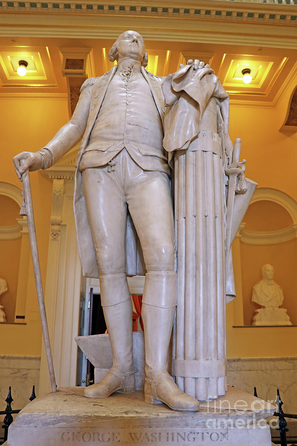 George Washington Sculpture in Virginia State Capitol 8714 Photograph by Jack Schultz