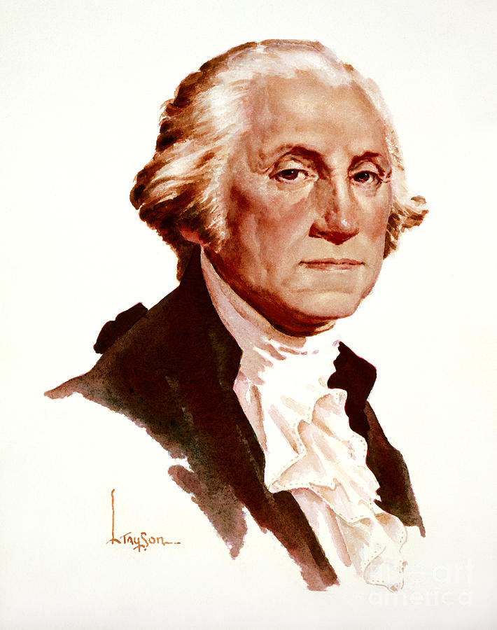 George Washington - Signers Of The U.S. Constitution Painting by Lyle Tayson