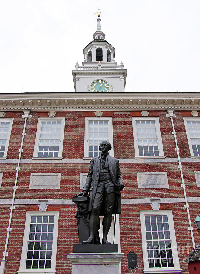 George Washington Statue at Independence Hall 8114 Photograph by Jack Schultz