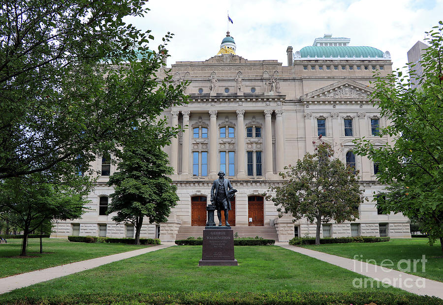 George Washington Statue at Indiana Statehouse 4321 Photograph by Jack Schultz