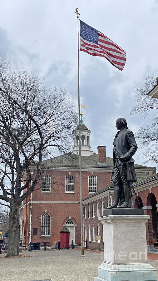 George Washington Statue in Front of Independence Hall  5056 Photograph by Jack Schultz