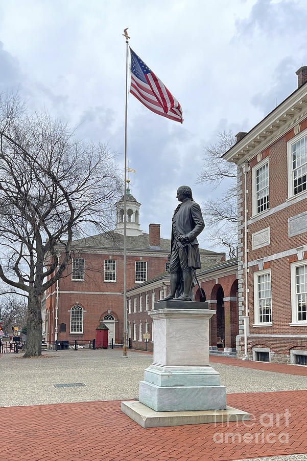 George Washington Statue in Front of Independence Hall  5057 Photograph by Jack Schultz
