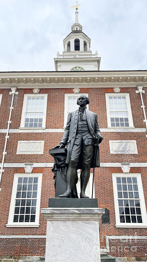 George Washington Statue in Front of Independence Hall  5059 Photograph by Jack Schultz