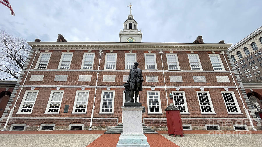George Washington Statue in Front of Independence Hall  5062 Photograph by Jack Schultz