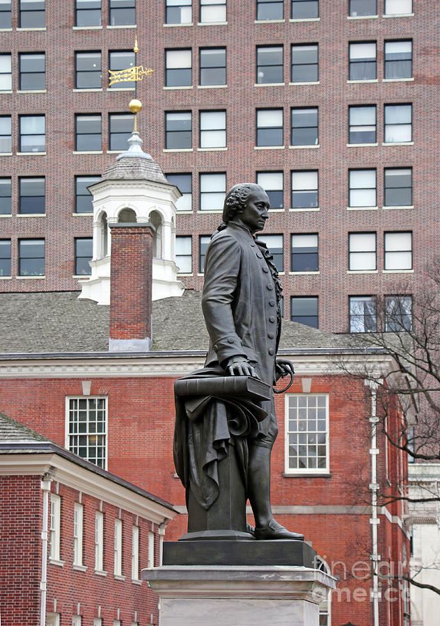 George Washington Statue in Front of Independence Hall 8121 Photograph by Jack Schultz