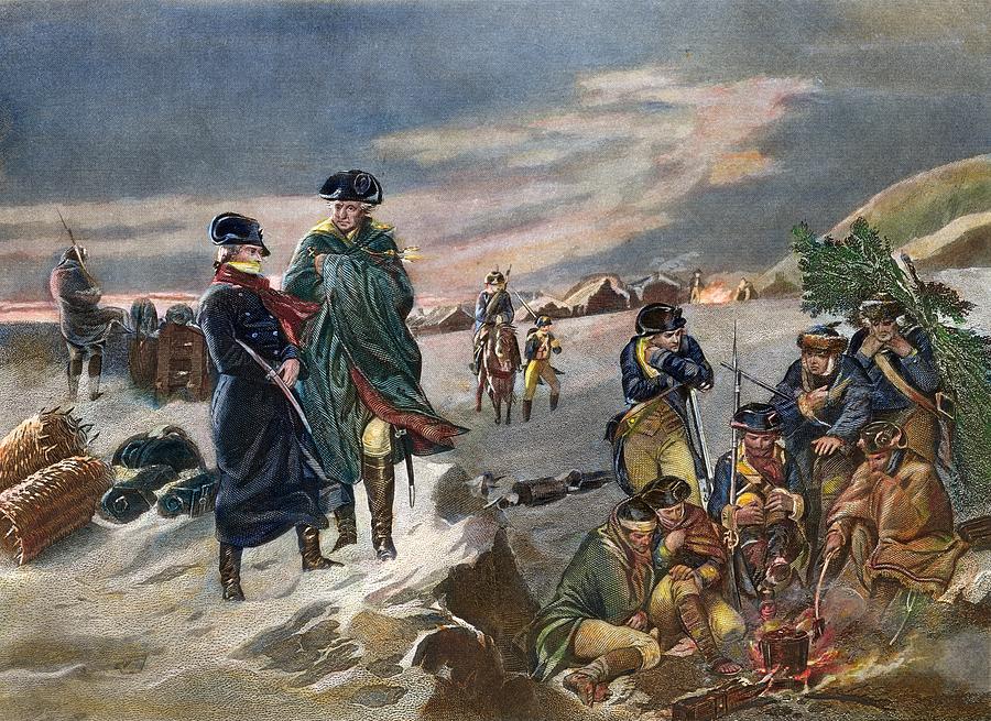 George Washington With Lafayette - Valley Forge by Granger