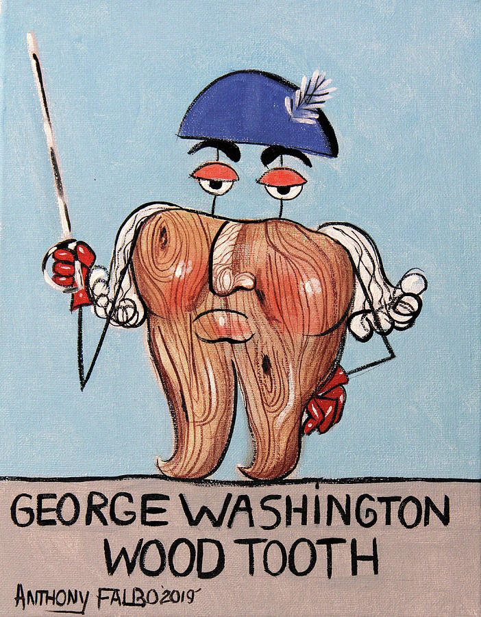 George Washington Wood Tooth Painting by Anthony Falbo