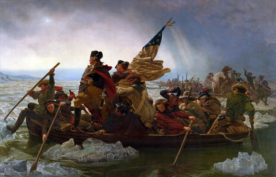 George Washingtons crossing of the Delaware Emanuel Leutze Painting by Tony Rubino