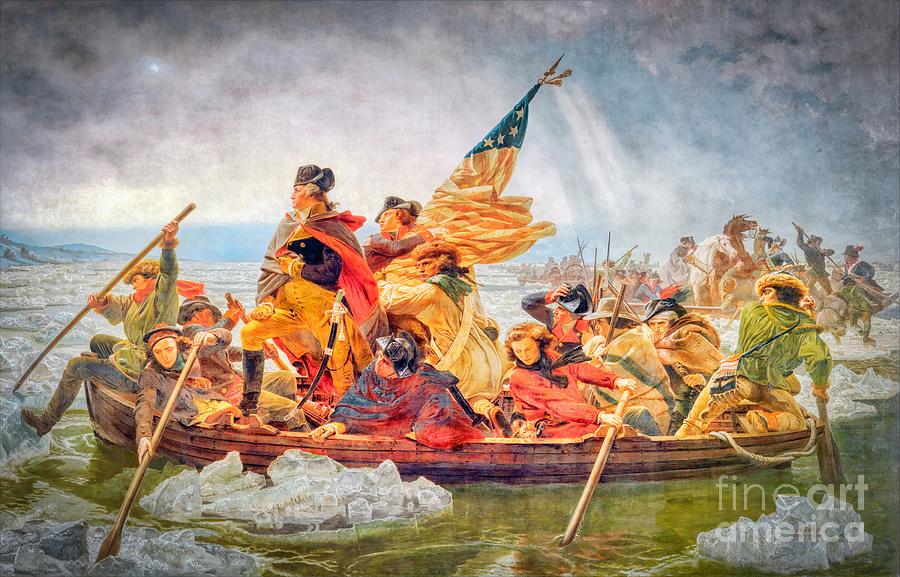 George Washingtons Crossing Of The Delaware River Painting