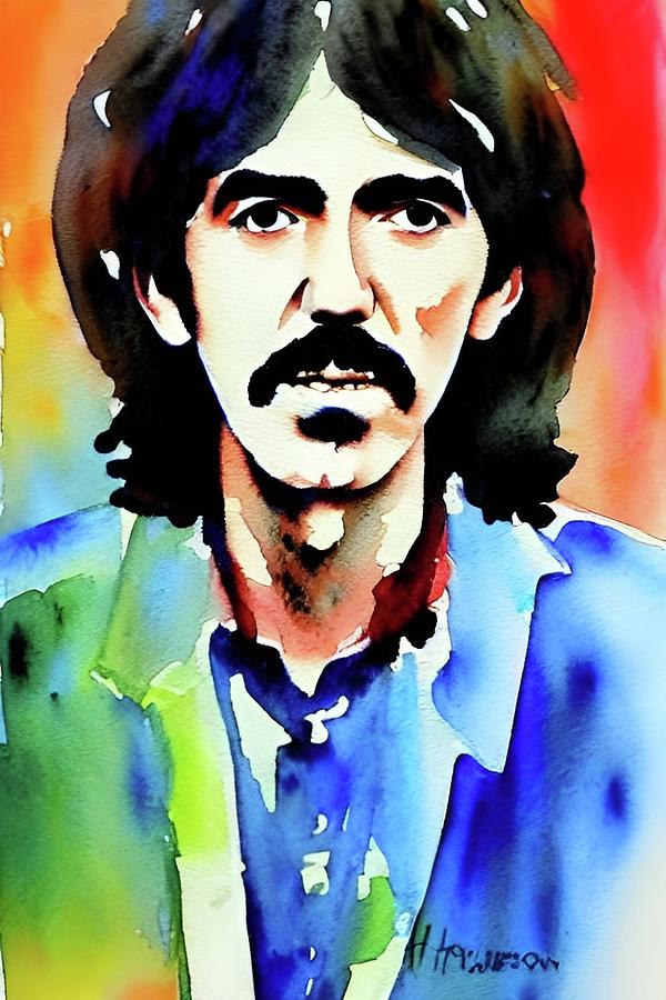 George watercolor 3 Digital Art by Phillip Brady - Fine Art America