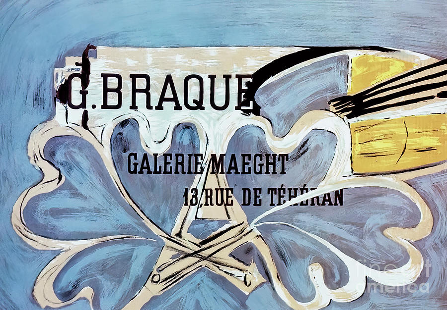 Georges Braque Art Gallery Poster Paris 1952 Drawing