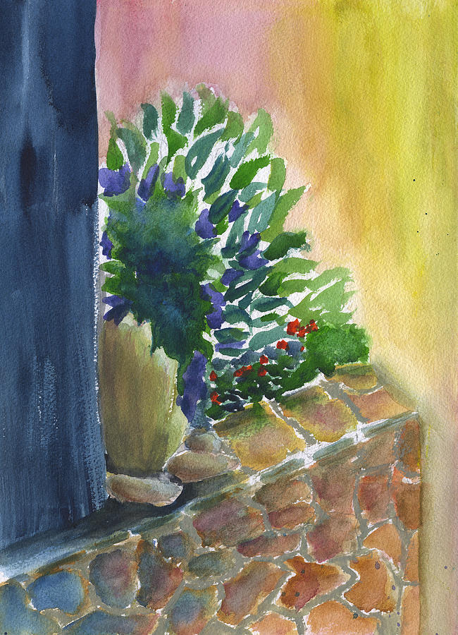 Georges Patio Painting by Frank Bright