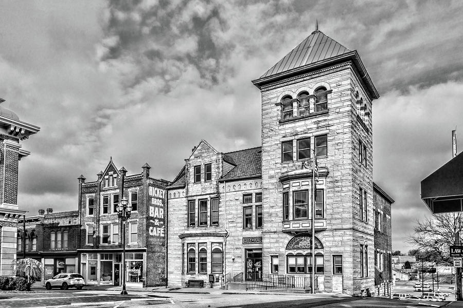 Georgetown City Hall Black and White Photograph by Sharon Popek
