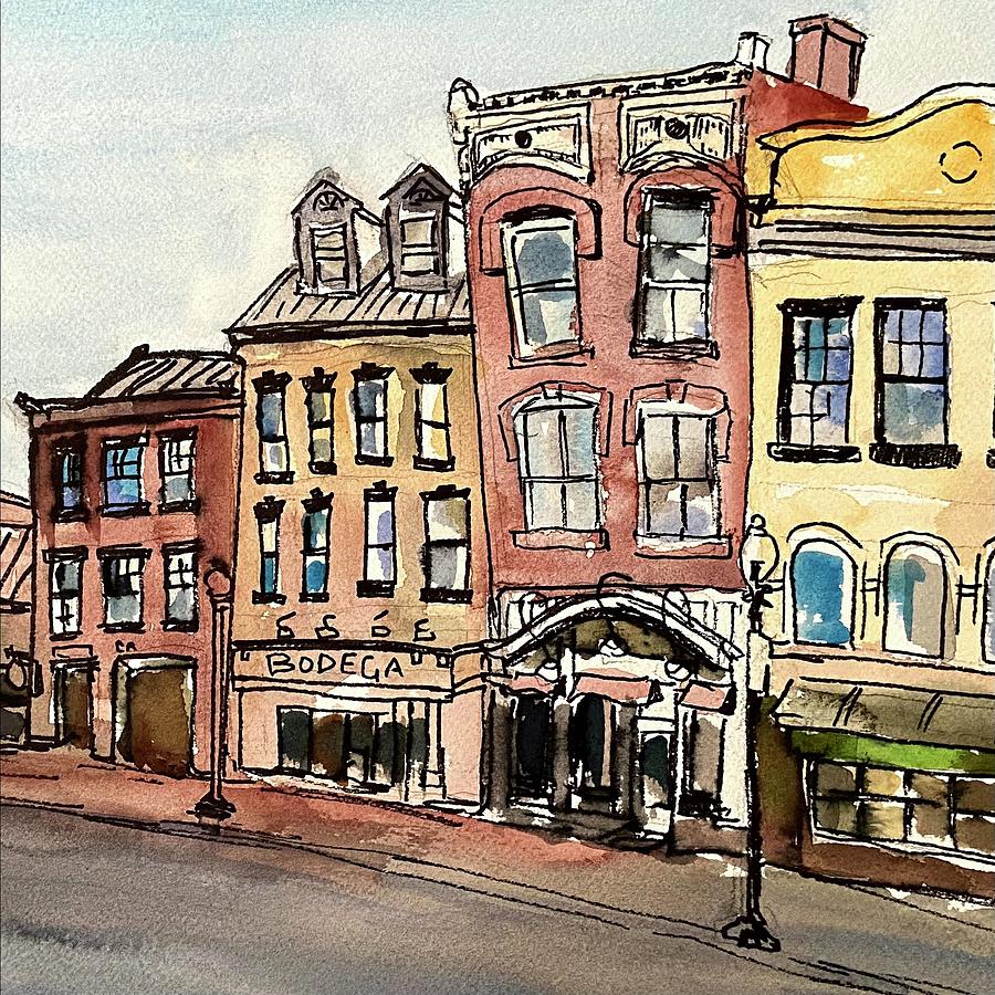 Georgetown University Drawing - Georgetown DC  by Elissa Poma