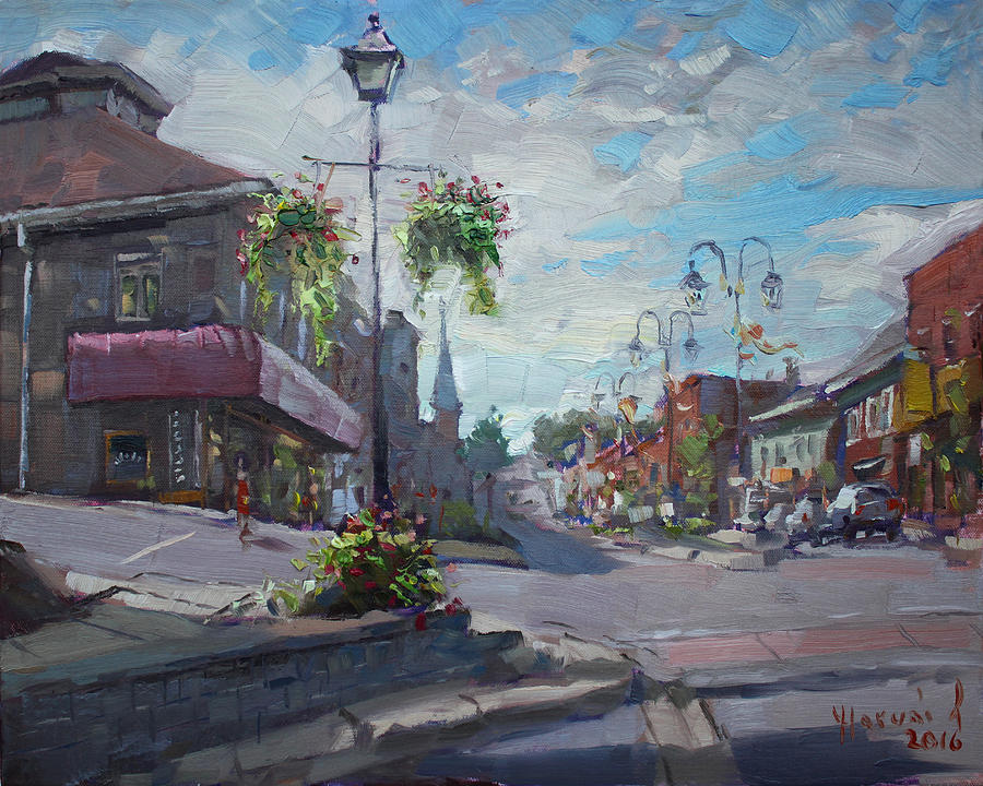 Georgetown Downtown Painting by Ylli Haruni