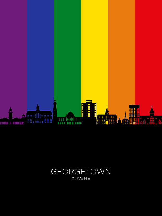 Georgetown Guyana Skyline #10 Digital Art by Michael Tompsett