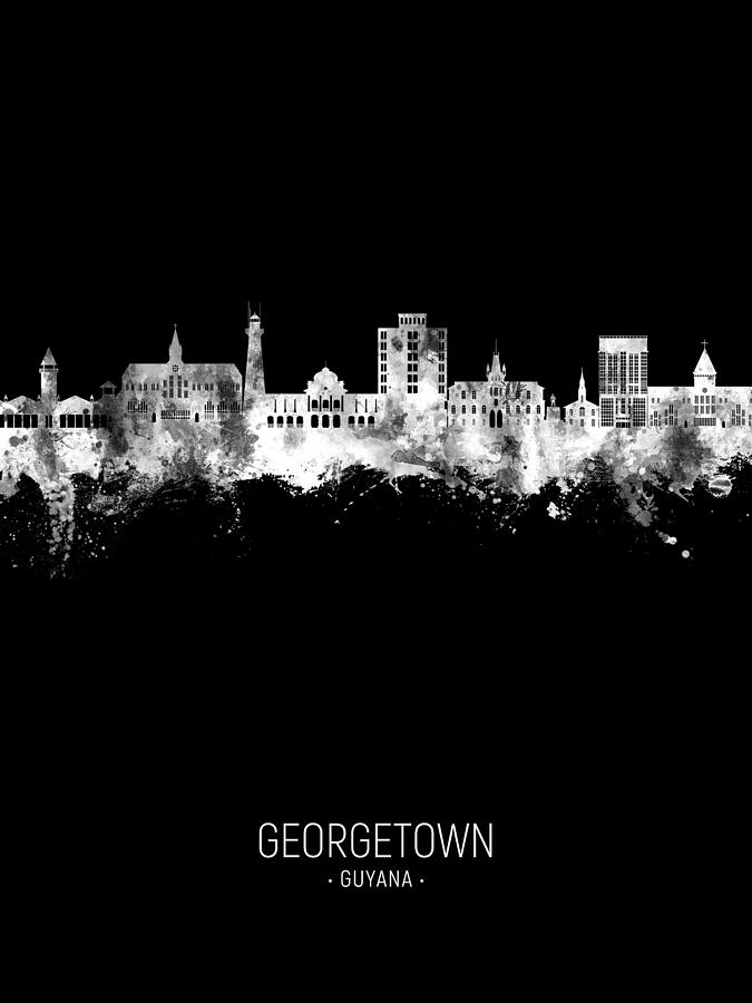 Georgetown Guyana Skyline #16 Digital Art by Michael Tompsett