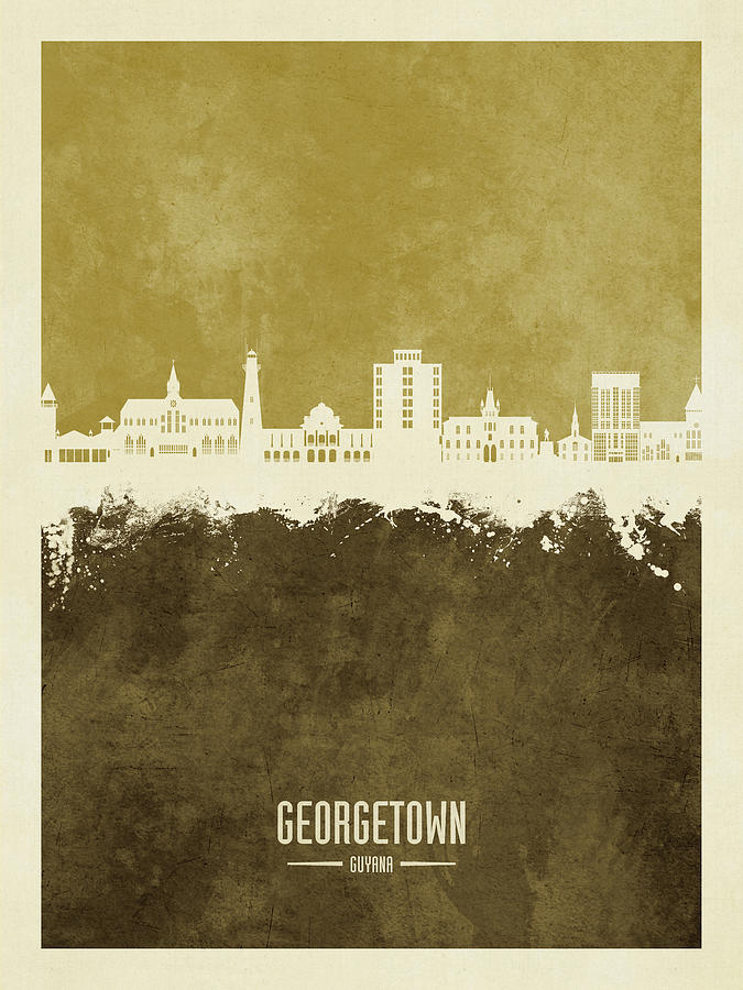 Georgetown Guyana Skyline #20 Digital Art by Michael Tompsett
