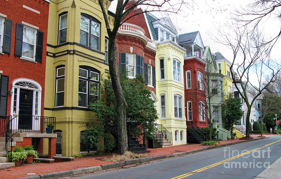Georgetown Row Houses  2541 Photograph by Jack Schultz