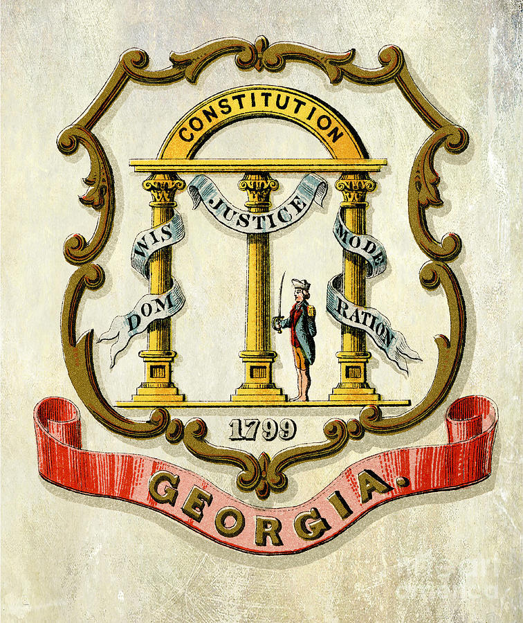 Georgia Coat of Arms 1876 Photograph by Jon Neidert