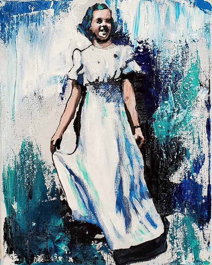 Georgia in a Light Dress Painting by Amy Kuenzie