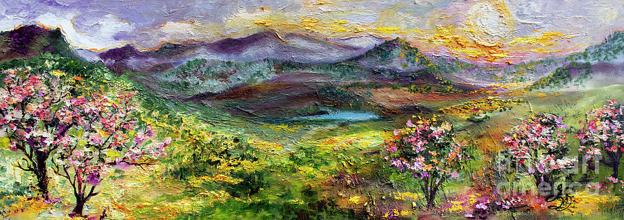 Georgia Mountain Retreat In Spring Painting by Ginette Callaway