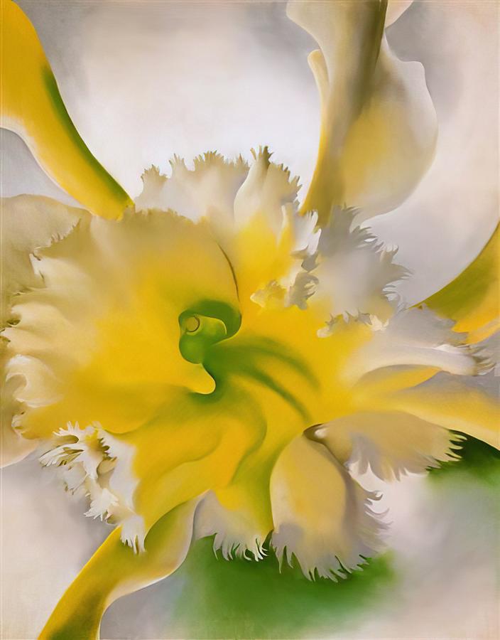 Georgia O'Keeffe - An Orchid Painting by Elizabeth Charlotte - Fine Art ...