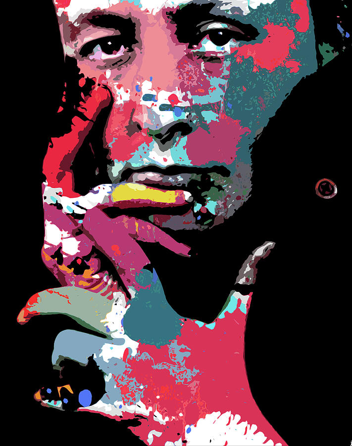  Georgia OKeeffe psychedelic portrait Digital Art by Movie World Posters