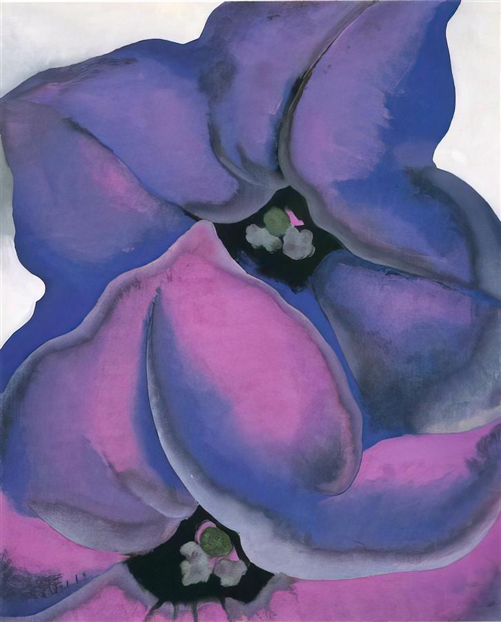 Georgia O'Keeffe - Purple Petunias Painting by Elizabeth Charlotte ...