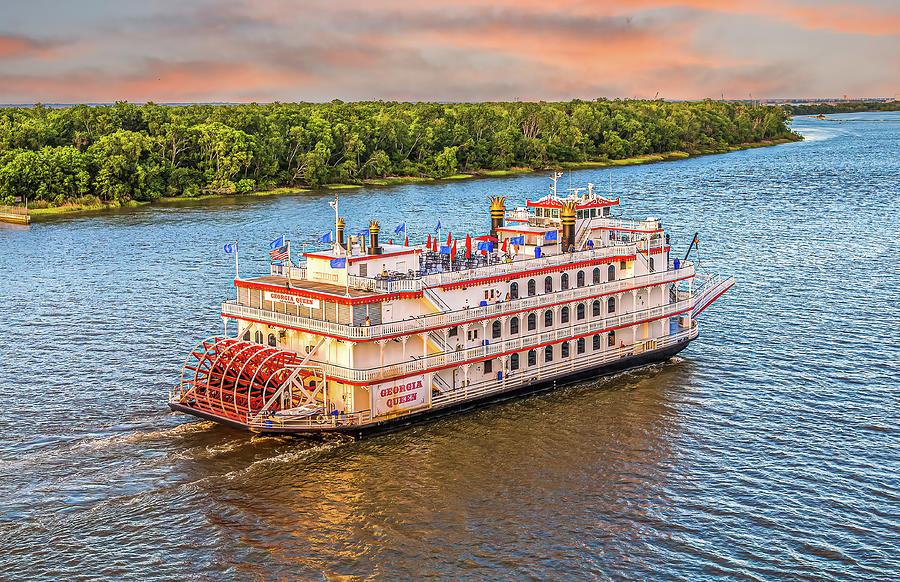 Georgia Queen on River Photograph by Darryl Brooks