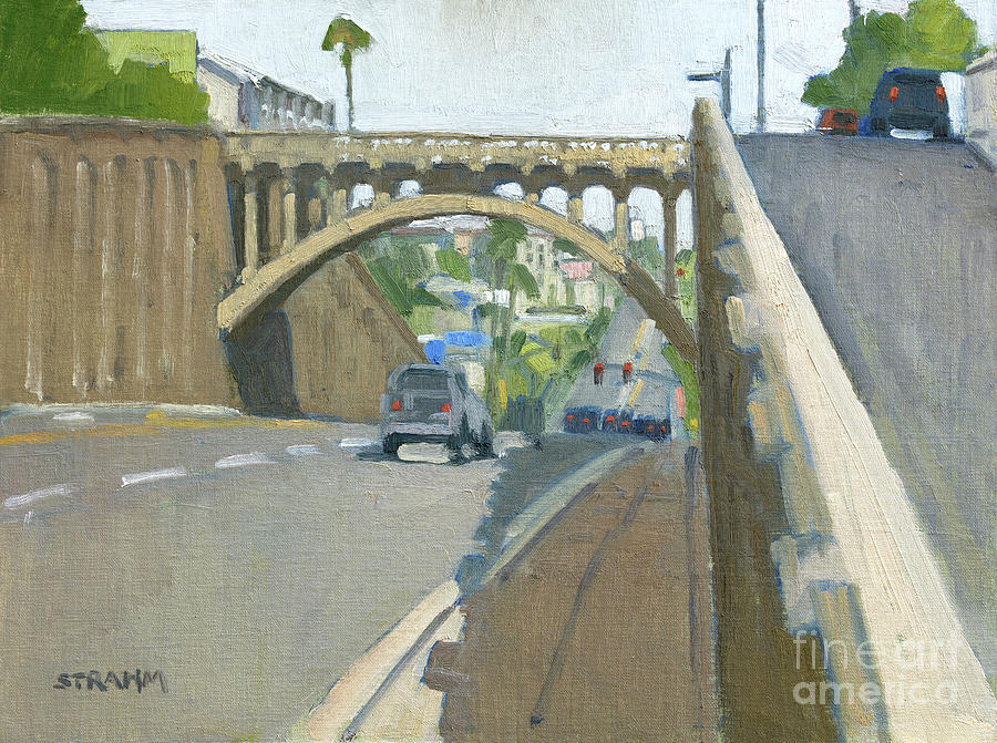 Georgia Street Bridge - San Diego, California Painting by Paul Strahm