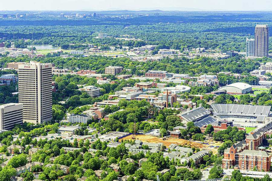 Georgia Tech Atlanta GA Aerial View Photograph by Sanjeev Singhal