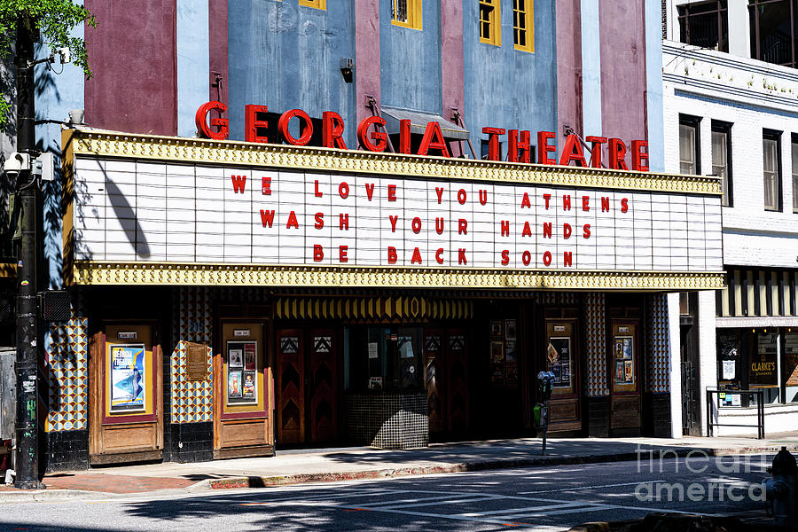 Georgia Theatre Marquee - Downtown Athens GA Photograph by Sanjeev Singhal