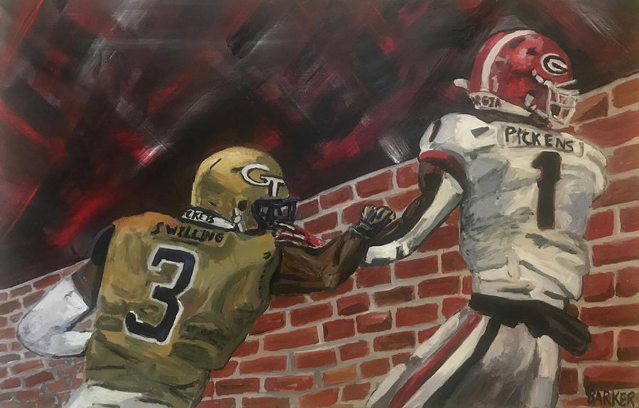 Georgia Tech Painting - Trip to the Woodshed by Chad Barker